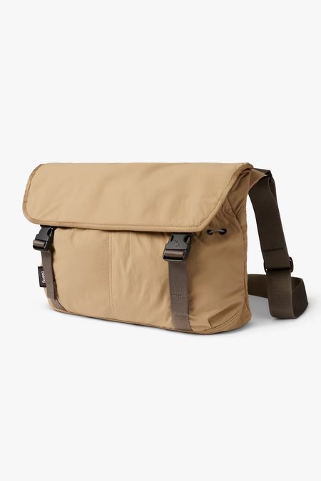 Nylon Shoulder Bag-Khaki