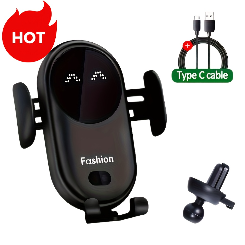 Wireless Car Phone Holder Automatic Wireless Charger, Fashion Silicone Car Air Vent Phone Holder - USB Powered