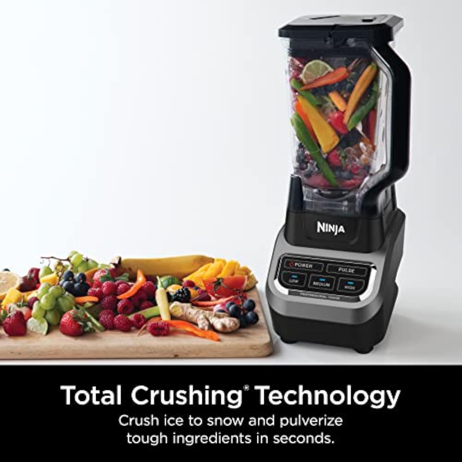 Ninja BL610 Professional 72 Oz Countertop Blender with 1000-Watt Base and Total Crushing Technology for-Smoothies, Ice and Frozen Fruit, Black