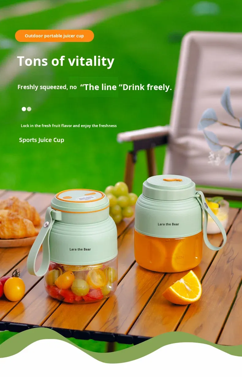 Portable USB Rechargeable Multifunctional Fruit and Vegetable Blender Juicer