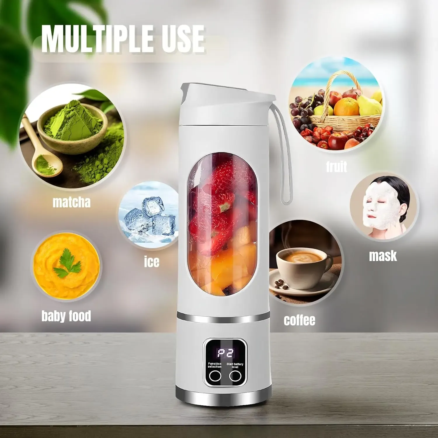 Multifunctional USB Juicer Blender | Smart LED & Leak-Proof Design