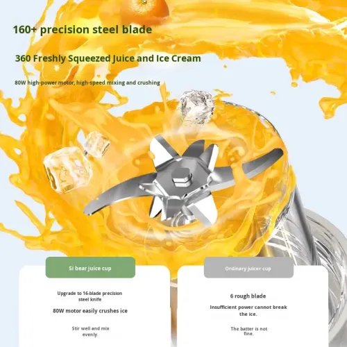 Portable USB Rechargeable Multifunctional Fruit and Vegetable Blender Juicer