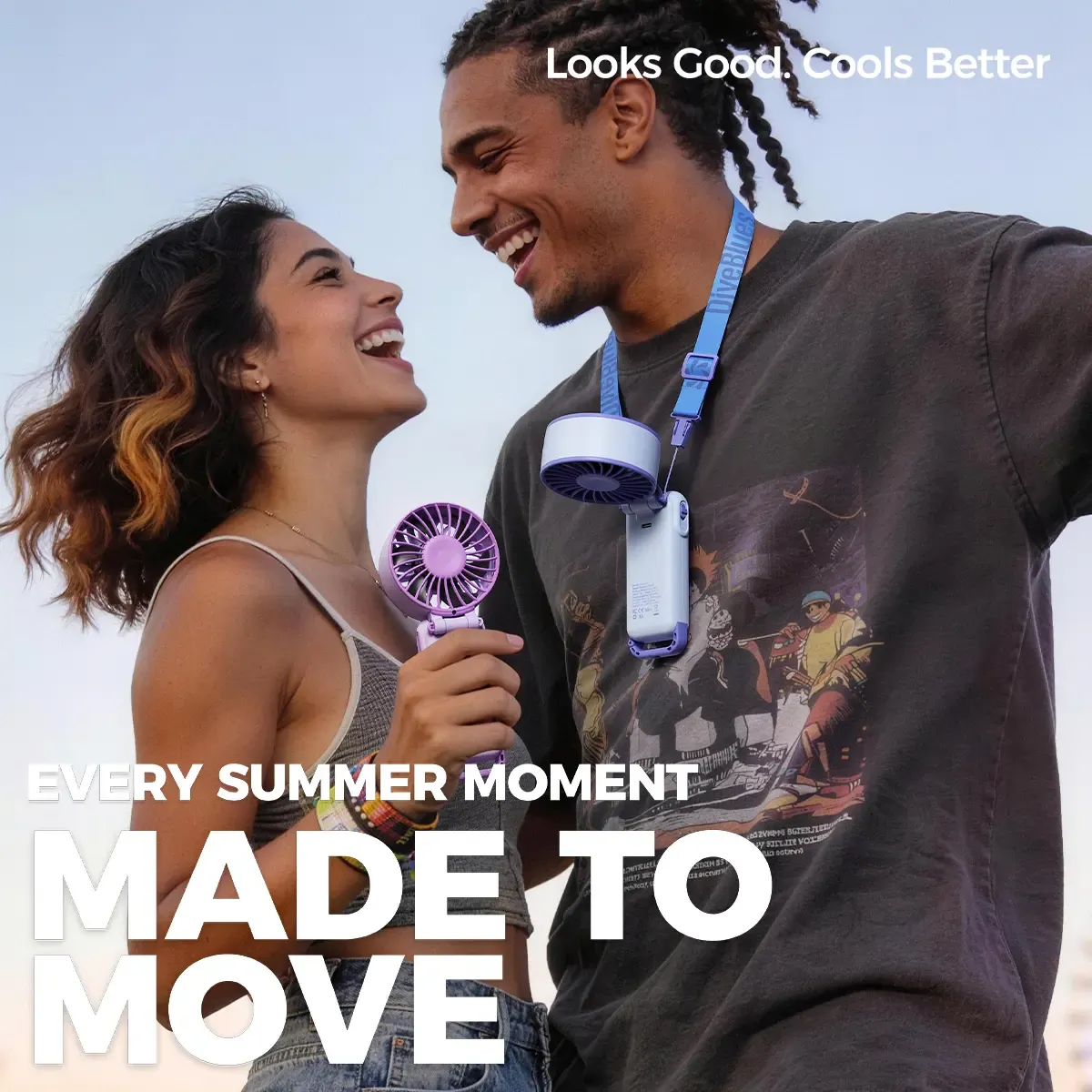 Portable Handheld Turbo Fan with 15 Hours Battery Life, 100 Wind Speed Levels, 5-in-1 Foldable Design. Suitable for Summer Travel, Outdoor Activities, Beach, Indoor Office and Other Occasions. A Multi-functional Fan. Black.