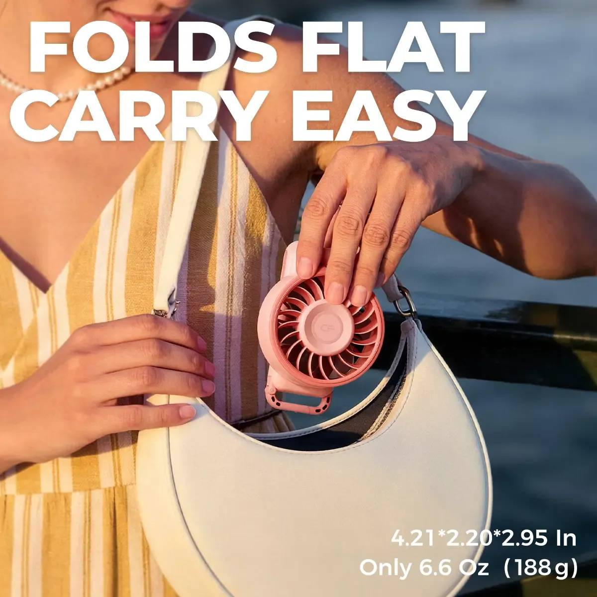 Portable Handheld Turbo Fan with 15 Hours Battery Life, 100 Wind Speed Levels, 5-in-1 Foldable Design. Suitable for Summer Travel, Outdoor Activities, Beach, Indoor Office and Other Occasions. A Multi-functional Fan. Black.