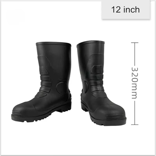 Custom Color Rubber Wellington Rain Boots with Steel Toe Safety PVC CE Certified Waterproof for All Seasons