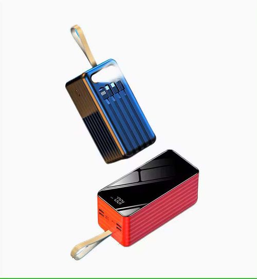 Big Capacity Power Bank 100000mah 80000mah Portable Charger Shared Power Bank With Built in Cable