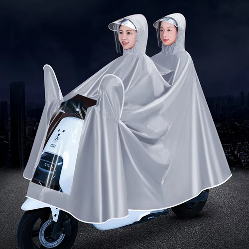 Hot Sale Customizable Classic Style Oxford Cloth Rain Poncho Long Windproof Waterproof Car Cover Double Raincoat for Two Adults
