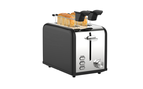 Modern Style Stainless Steel with Extra Wide Slot Compact 2 Slice Bread Toaster with Grill