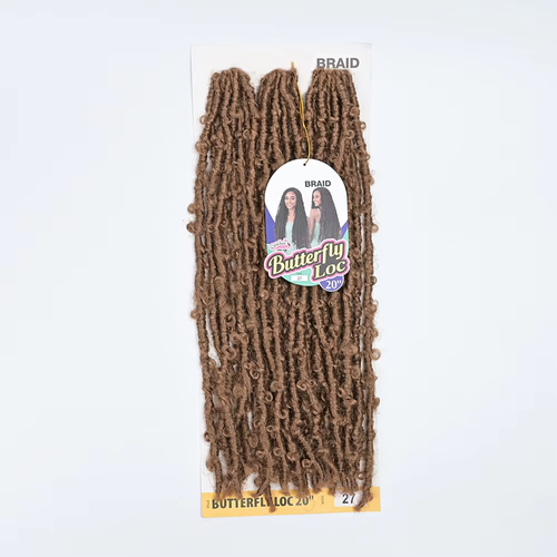 Colorful 20inch 3x butterfly Lock Braiding Hair Long Length Pre Looped 24strands Ombre Color Crochet butterfly Loc Hair