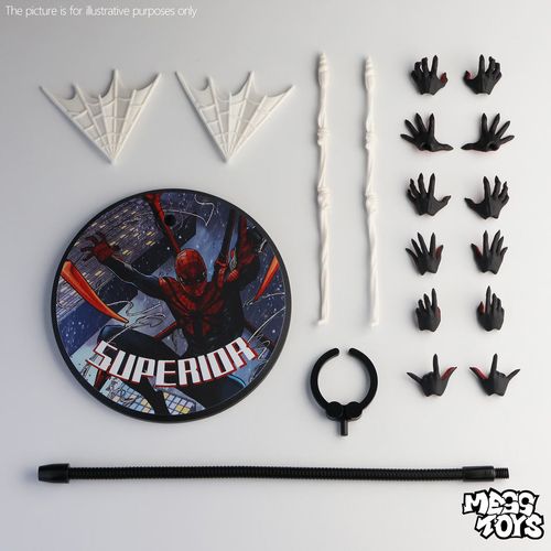 Hot New MessToys Spider-Man PVC Action Figure Black Red Anime Military Theme Toy Figurine Superhero Character Decorating