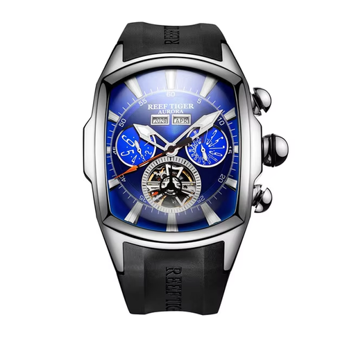 Reef Tiger Top Brand Luxury Big Watch for Men Mechanical Tourbillon Sport Watches Relogio Masculino RGA3069