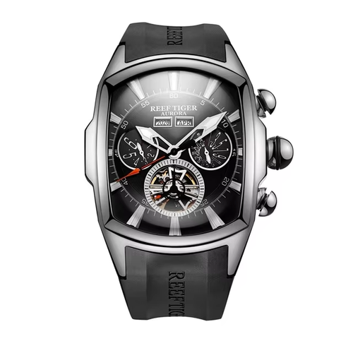 Reef Tiger Top Brand Luxury Big Watch for Men Mechanical Tourbillon Sport Watches Relogio Masculino RGA3069