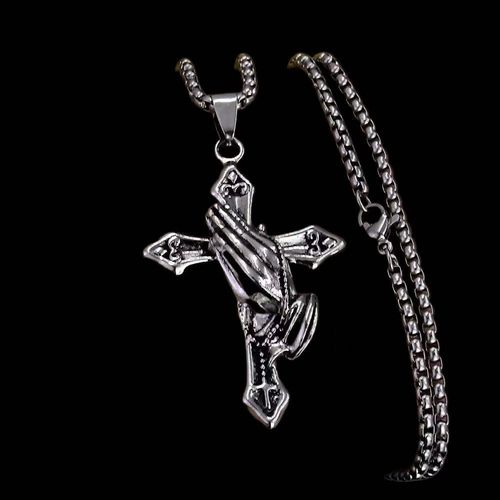 Cross-border hot selling retro lion head owl Thor's hammer demon eye trinity knot arrow necklace pendant jewelry wholesale