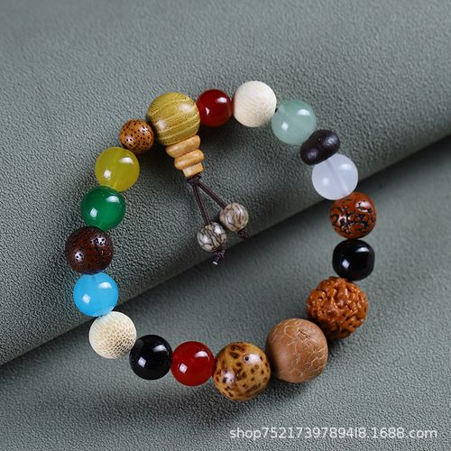 Eighteen-seed multi-treasure bracelet Bodhi 18 seeds 18-seed Buddhist beads jewelry Star Moon Wenwan men's and women's bracelet live broadcast hot style