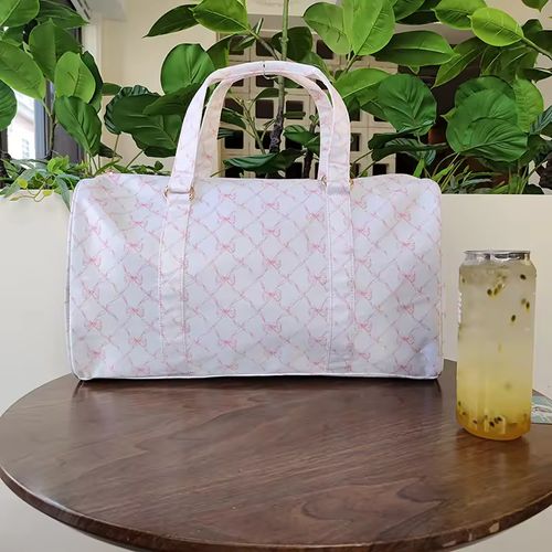 New Fashion Bow Customized logo Waterproof Duffel Bag Travel Bag Nylon Crossbody Bag