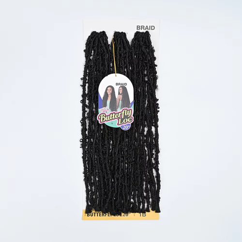 Colorful 20inch 3x butterfly Lock Braiding Hair Long Length Pre Looped 24strands Ombre Color Crochet butterfly Loc Hair
