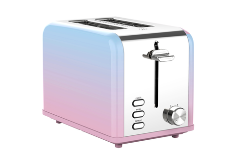 Modern Style Stainless Steel with Extra Wide Slot Compact 2 Slice Bread Toaster with Grill