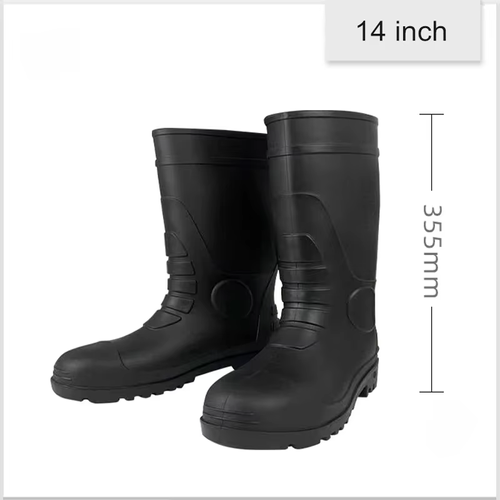 Custom Color Rubber Wellington Rain Boots with Steel Toe Safety PVC CE Certified Waterproof for All Seasons