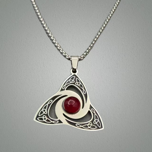Cross-border hot selling retro lion head owl Thor's hammer demon eye trinity knot arrow necklace pendant jewelry wholesale