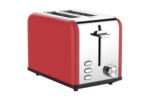 Modern Style Stainless Steel with Extra Wide Slot Compact 2 Slice Bread Toaster with Grill