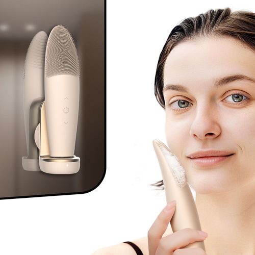 Wireless Sonic Scrubber Machine Facial Cleaning Electric Face Wash Brush with LED Lights