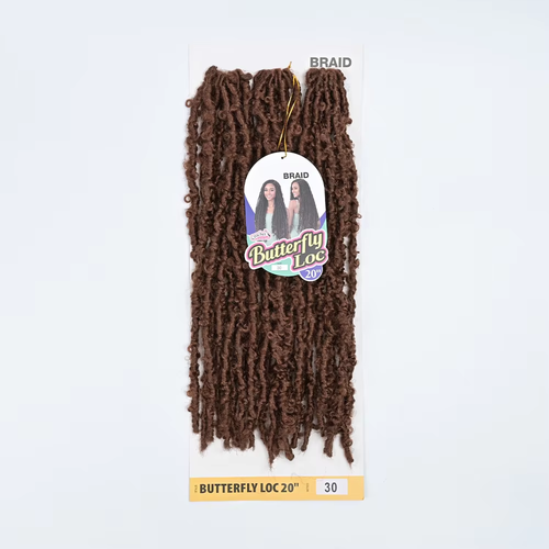 Colorful 20inch 3x butterfly Lock Braiding Hair Long Length Pre Looped 24strands Ombre Color Crochet butterfly Loc Hair