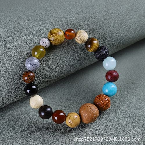 Eighteen-seed multi-treasure bracelet Bodhi 18 seeds 18-seed Buddhist beads jewelry Star Moon Wenwan men's and women's bracelet live broadcast hot style