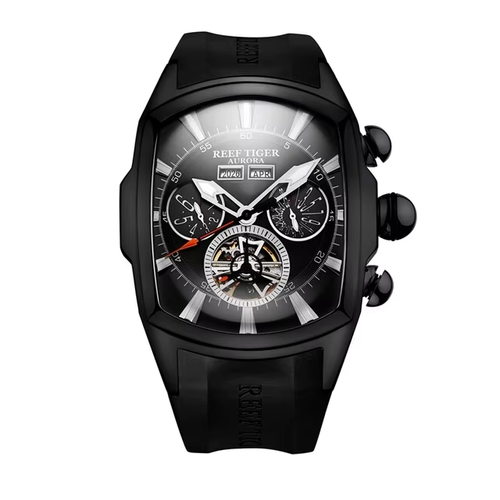 Reef Tiger Top Brand Luxury Big Watch for Men Mechanical Tourbillon Sport Watches Relogio Masculino RGA3069