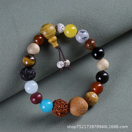 Eighteen-seed multi-treasure bracelet Bodhi 18 seeds 18-seed Buddhist beads jewelry Star Moon Wenwan men's and women's bracelet live broadcast hot style