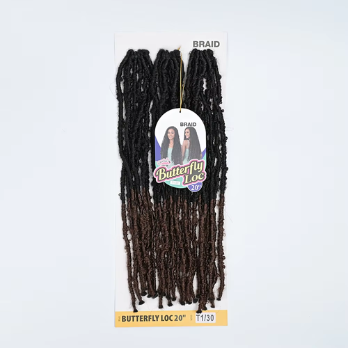 Colorful 20inch 3x butterfly Lock Braiding Hair Long Length Pre Looped 24strands Ombre Color Crochet butterfly Loc Hair