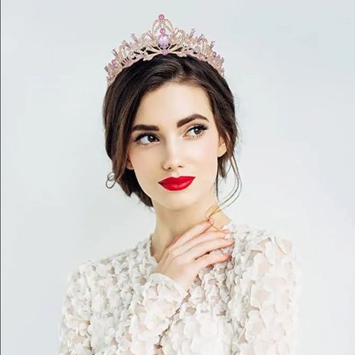 Delicate Cornas De Reinas Accessories Feme Tiaras 14.5cm Tiaras and Crowns Tiara Bridal Wedding Crown Bridal Pageant Crowns