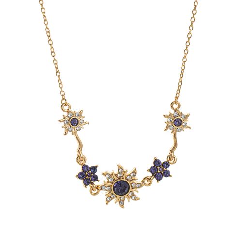 New Model Hot-Selling High-End Luxury Women's Necklace Fresh Sweet Purple Sunflower Princess Niche Fashion Chains