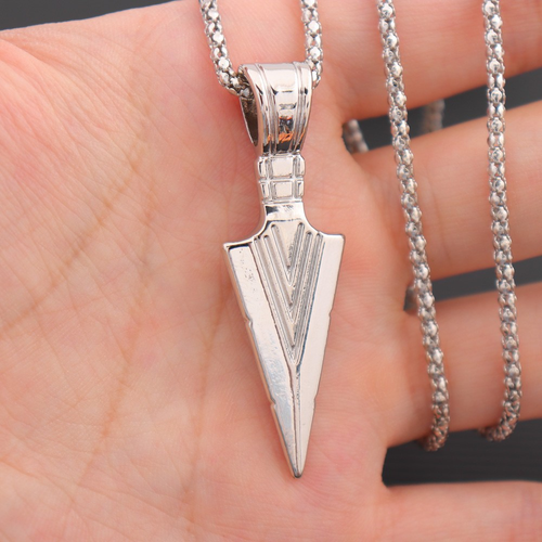 Cross-border hot selling retro lion head owl Thor's hammer demon eye trinity knot arrow necklace pendant jewelry wholesale