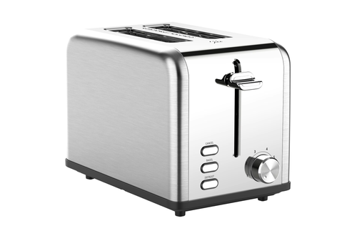 Modern Style Stainless Steel with Extra Wide Slot Compact 2 Slice Bread Toaster with Grill