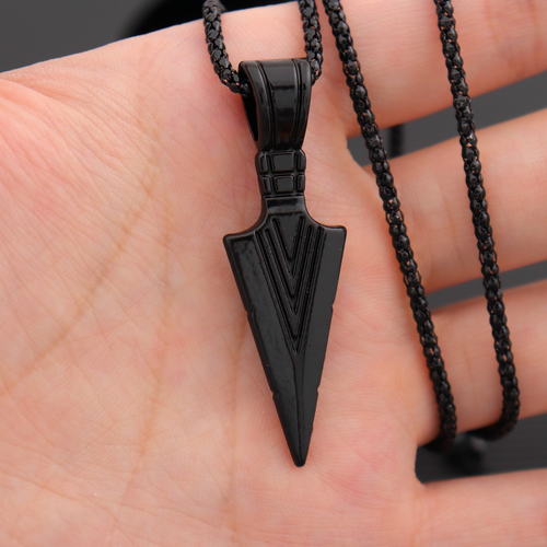 Cross-border hot selling retro lion head owl Thor's hammer demon eye trinity knot arrow necklace pendant jewelry wholesale