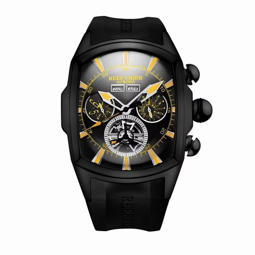 Reef Tiger Top Brand Luxury Big Watch for Men Mechanical Tourbillon Sport Watches Relogio Masculino RGA3069