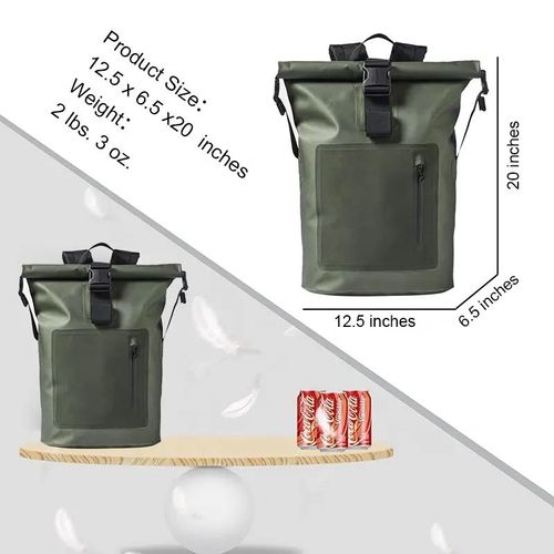 Custom 420D Nylon TPU Material 25L Roll Top Hiking Dry Bag Backpack Waterproof Floating Pack for Camping