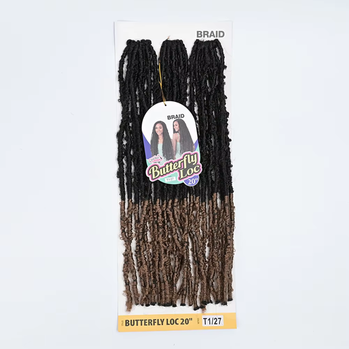 Colorful 20inch 3x butterfly Lock Braiding Hair Long Length Pre Looped 24strands Ombre Color Crochet butterfly Loc Hair