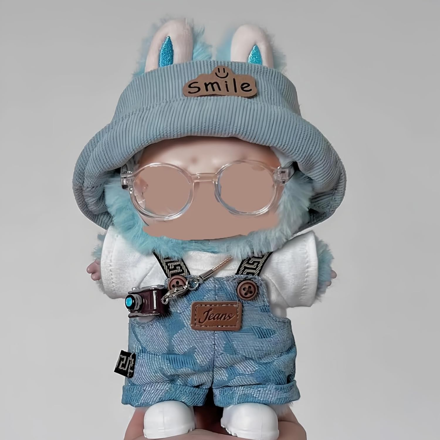 HXLGR15～17cmの人形用ファッションスタイルのセット17cmの毛布人形用衣服  人形用玩具の衣服とアクセサリー セット 7人形はアパレルにのみ含まれない グレー)