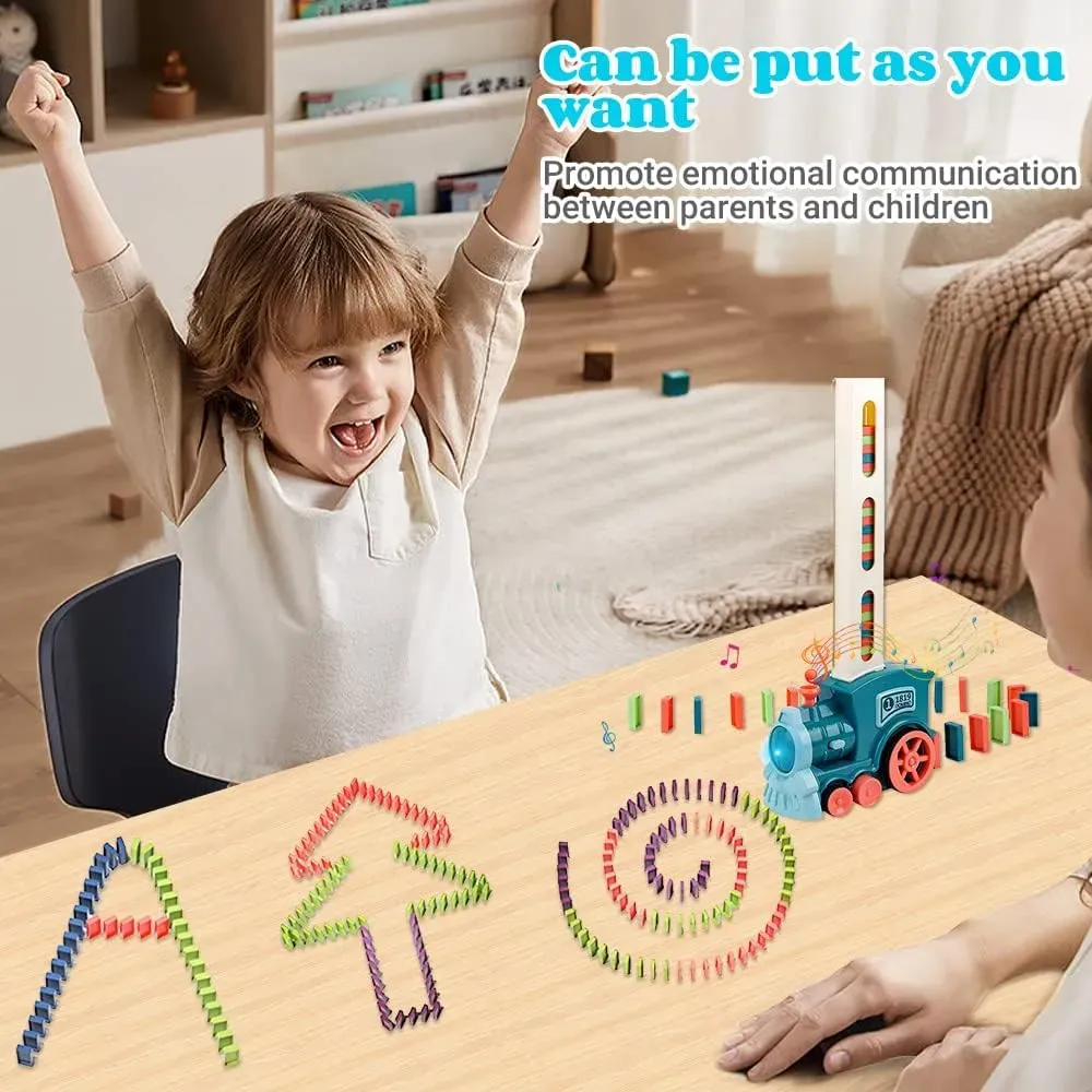 2025 Popular 🔥🚂Brand New Vision Intellectual Interactive Toys evelopment Dominos Train Set✨