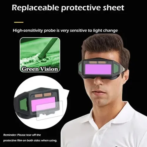 Auto Dimming Welding Glasses(With 5 lenses)