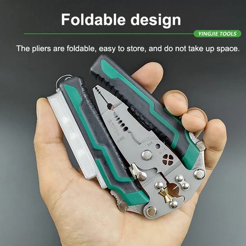 Multi-function pointed-nosed wire stripping pliers