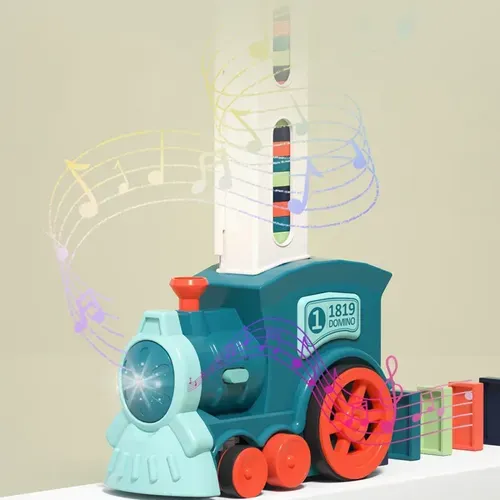 2025 Popular 🔥🚂Brand New Vision Intellectual Interactive Toys evelopment Dominos Train Set✨
