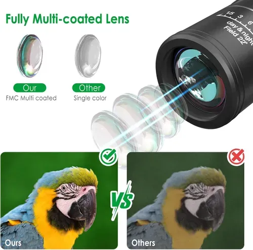 High-magnification monocular telescope