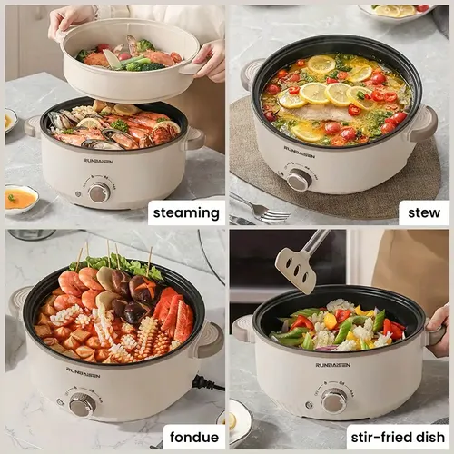 Multifunctional electric cooker(Order today and get a free steamer)