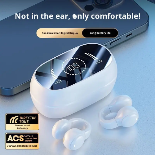Smart earphones with smart color screen and ear clip