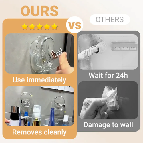 🔥Hot Sale 50% Off🔥Suction Cup Storage Rack with Drain Hole