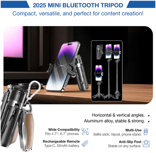 Pro 3-in-1Bluetooth Selfie StickTripod