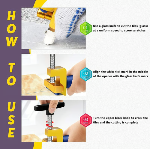 2-in-1 Manual Tile Cutter Tool