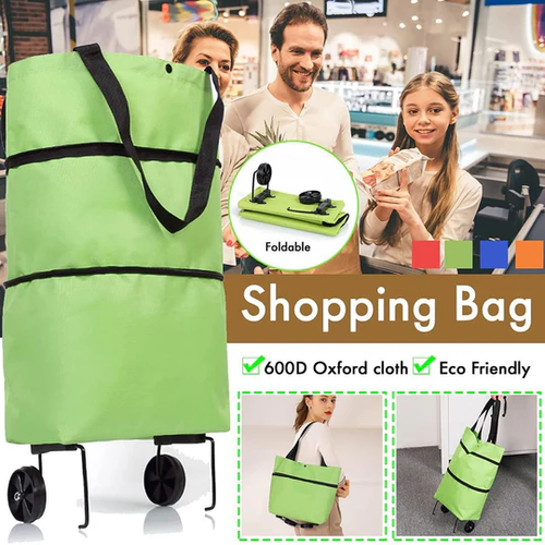 Multifunctional foldable bag with wheels